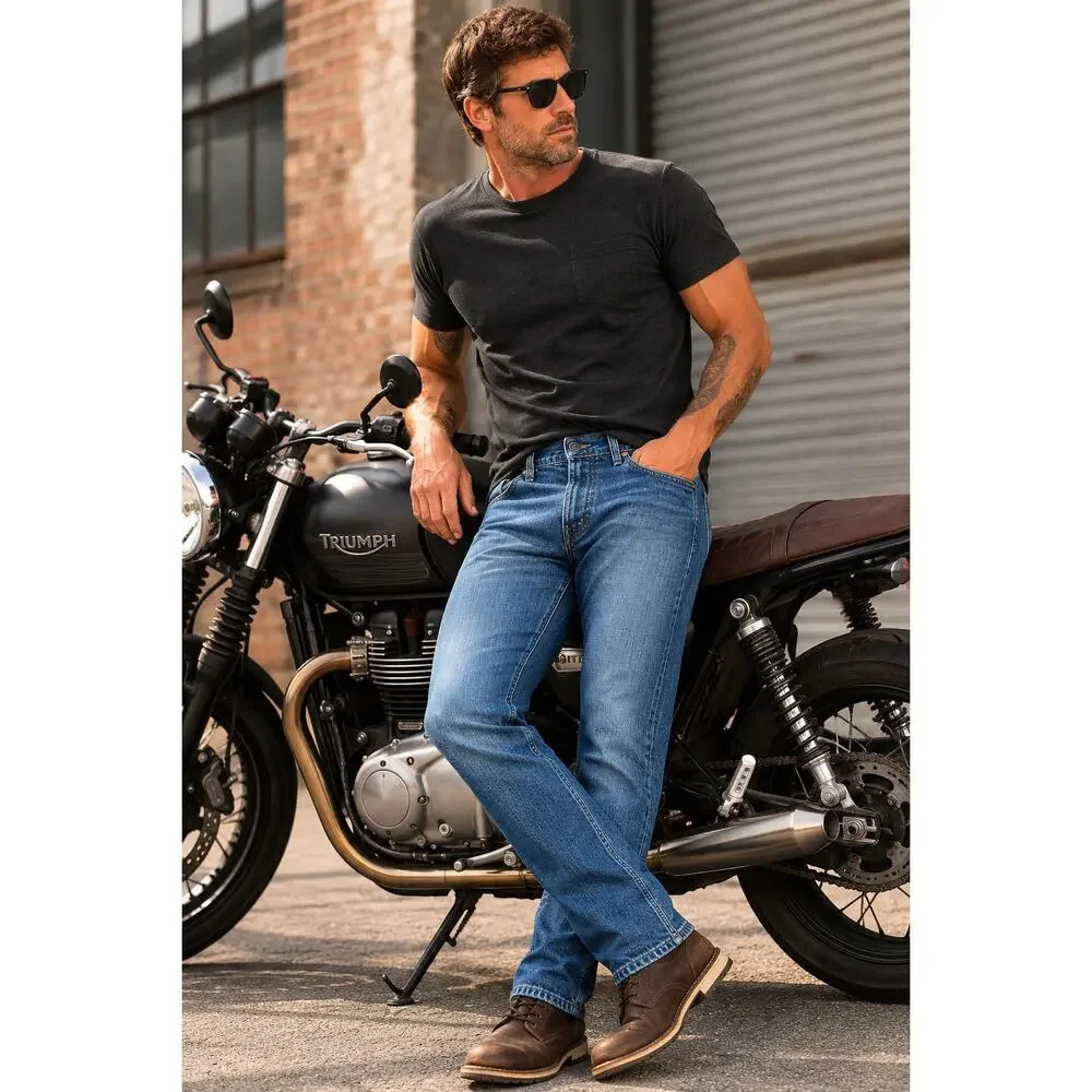 Sartso Killer Kevlar Motorcycle Jeans Blue — Size 36
